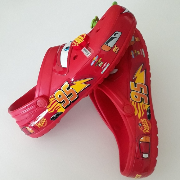 (New) Lightning Mcqueen Crocs Clogs & Jibbitz Set (M7/W9) (M8/W10) - Picture 2 of 7